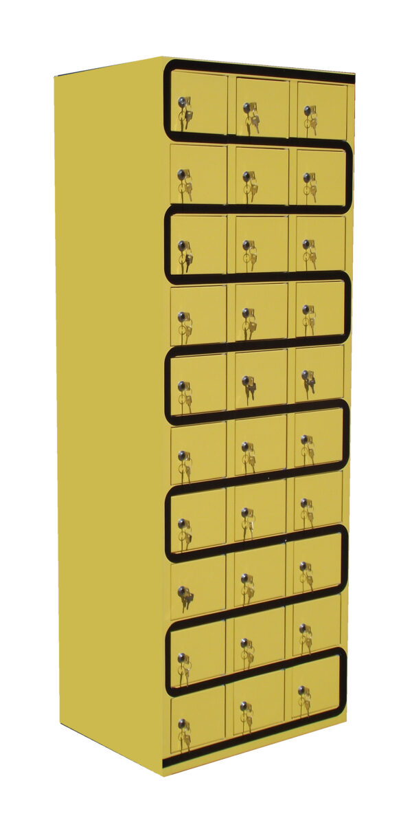 Taquilla de carga de móviles 30 puertas amarilla