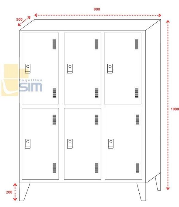 Locker metalico de vestuario - Imagen 6