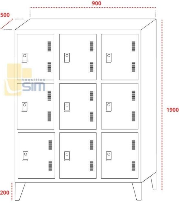TAQUILLA DE VESTUARIO (9 PUERTAS) - Imagen 5