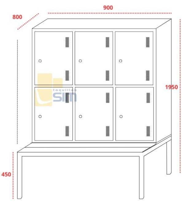 TAQUILLA + BANCO (6 PUERTAS) - Imagen 3